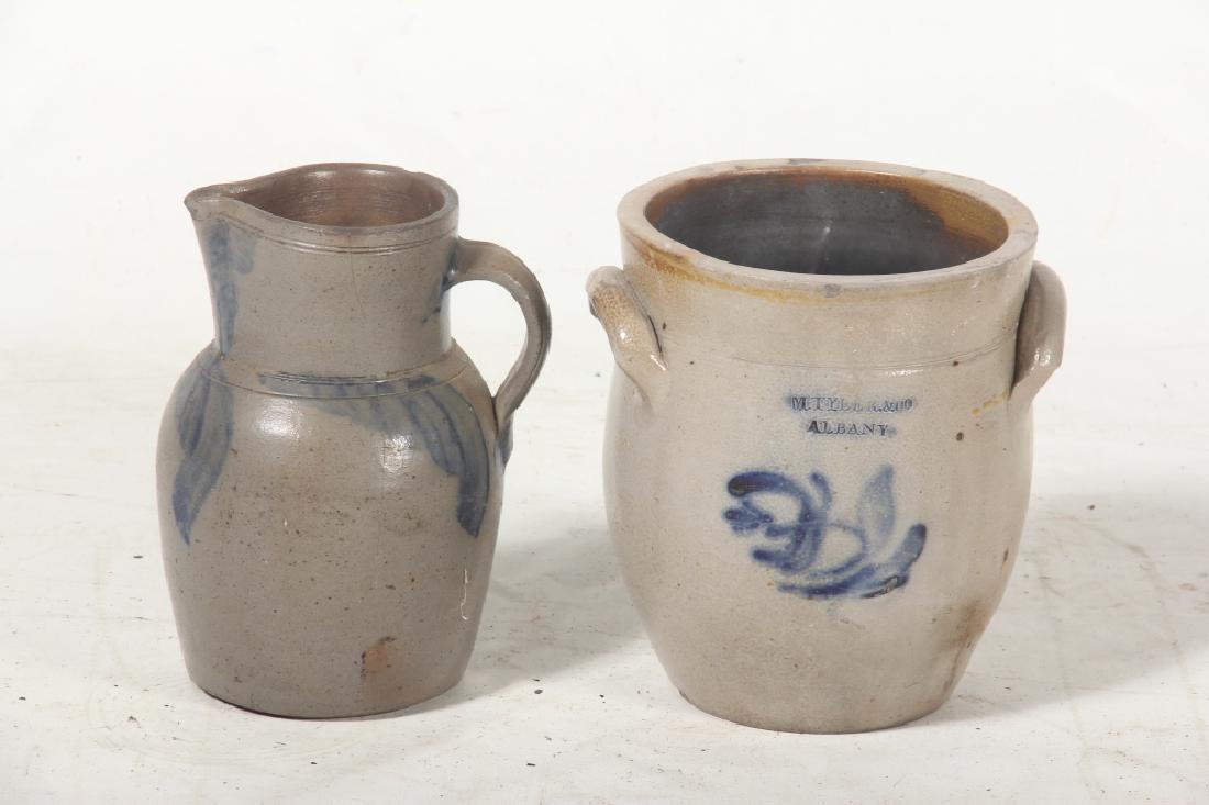 Two American Cobalt Decorated Stoneware Vessels (1 of 3)