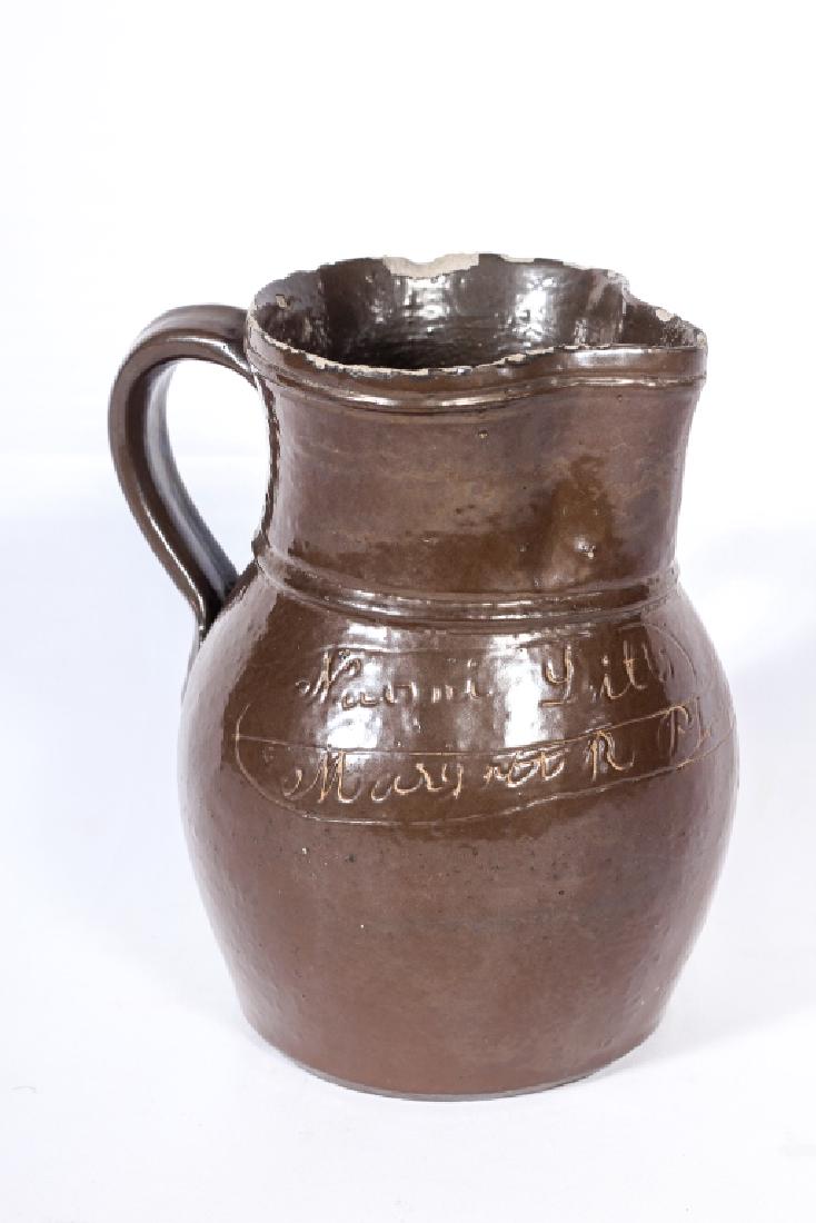 Southern Stoneware Incised Pitcher (1 of 4)