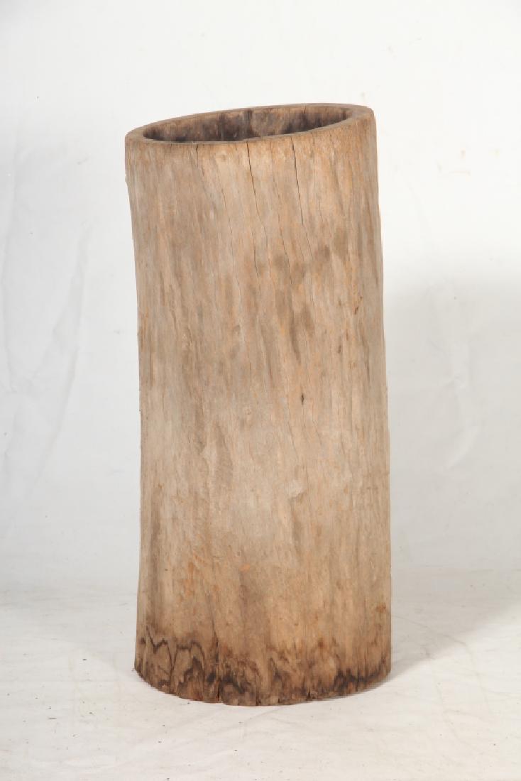 Antique Hollow Tree Trunk Foot Storage Container (1 of 1)