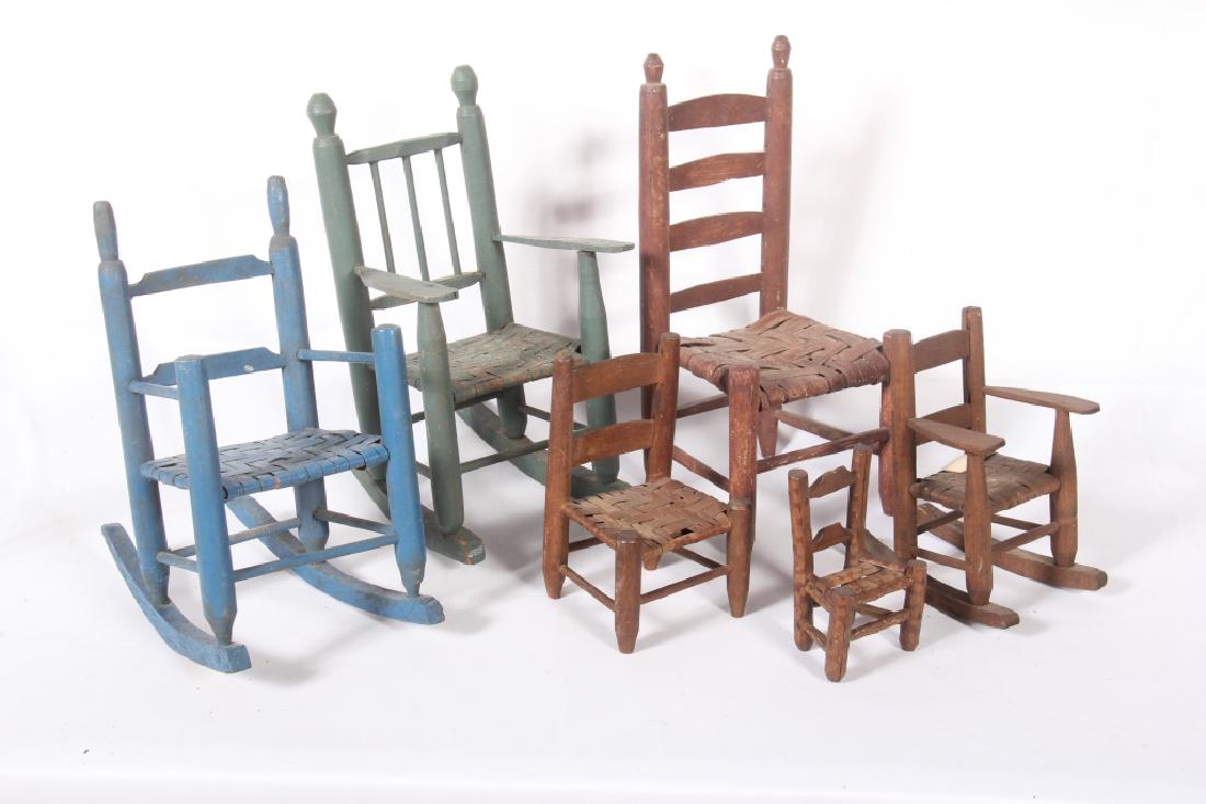 Antique & Vintage Handmade Miniature Chairs (1 of 1)
