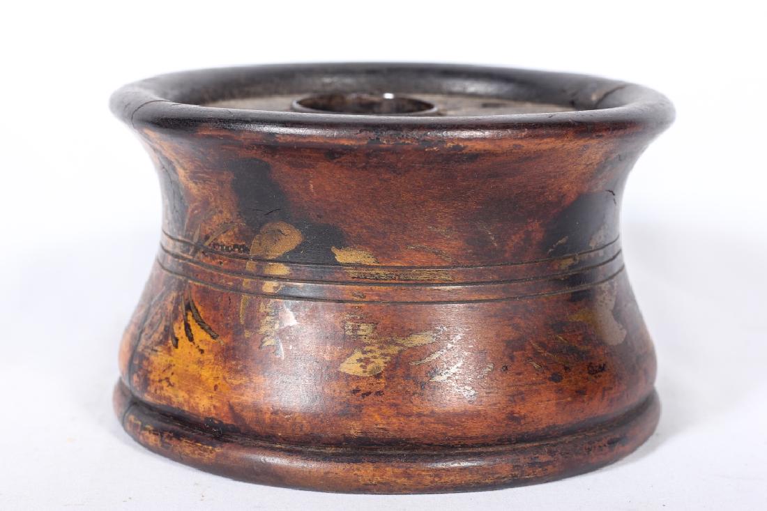 American Treenware Paint Decorated Inkwell (1 of 2)