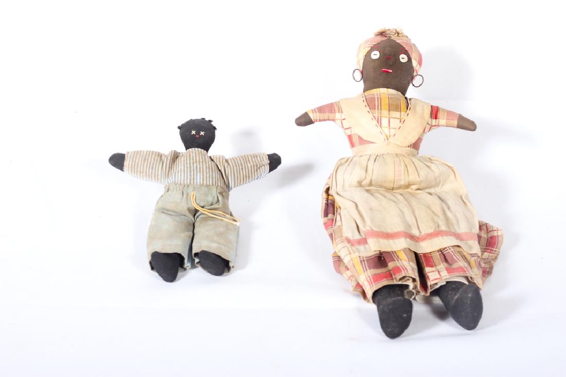 Antique Folk Art Handmade African American Dolls (1 of 2)
