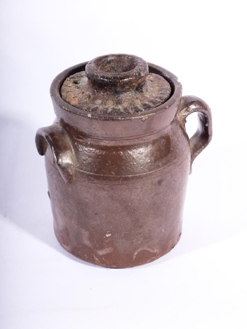 Uncommon Antique Miniature Stoneware Churn (1 of 2)