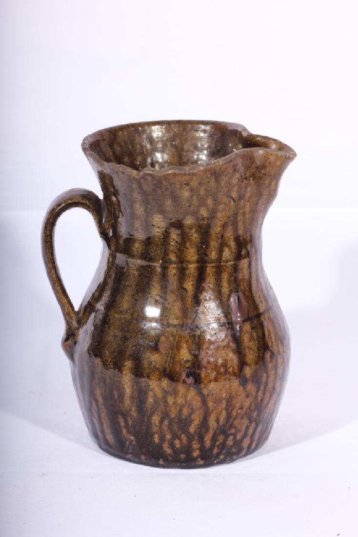 Handsomely Glazed Southern Stoneware Pitcher (1 of 1)