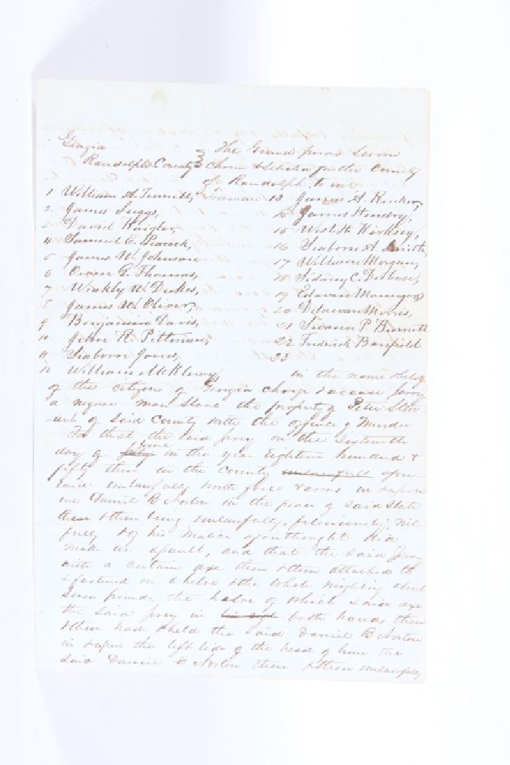 Antique Georgia Slave Legal Document (1 of 4)