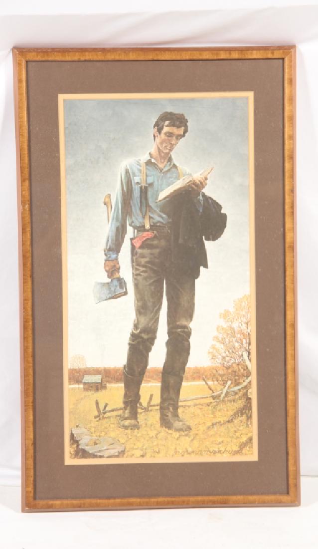 Lithograph After Norman Rockwell with SignedLetter (1 of 3)