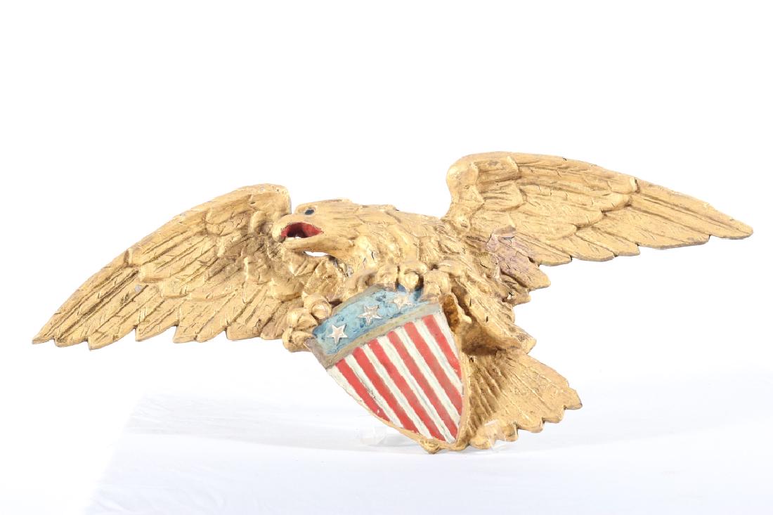 Cast & Gilt Metal Federal Style Eagle Wall Hanger (1 of 4)