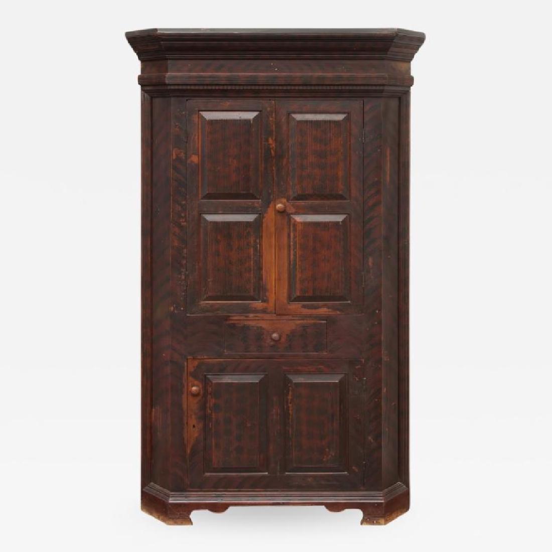 Southern Grain Painted Federal Corner Cabinet (1 of 3)