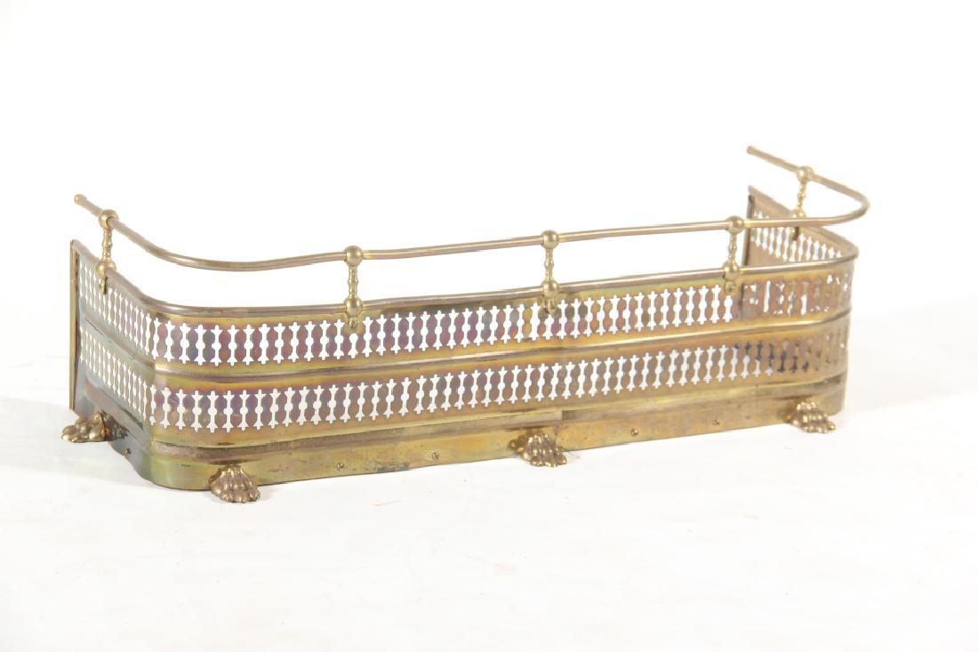 English Regency Pierced Brass Fire Fender (1 of 1)