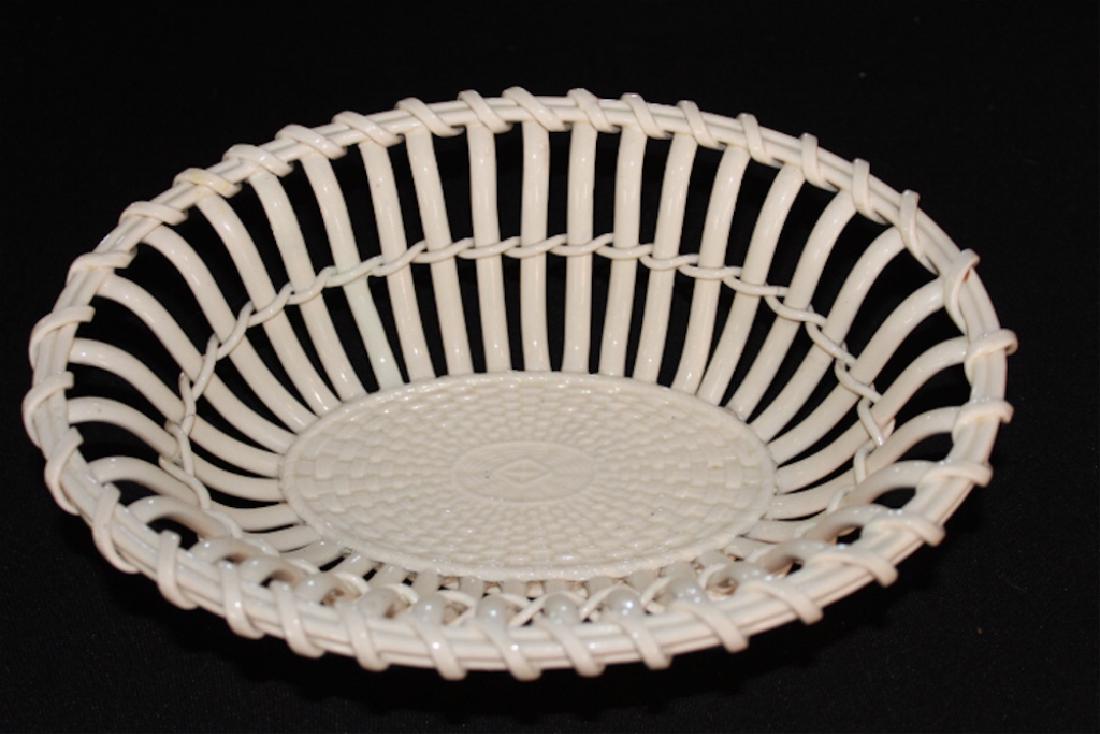 Antique British Pearlware Chestnut Basket (1 of 3)