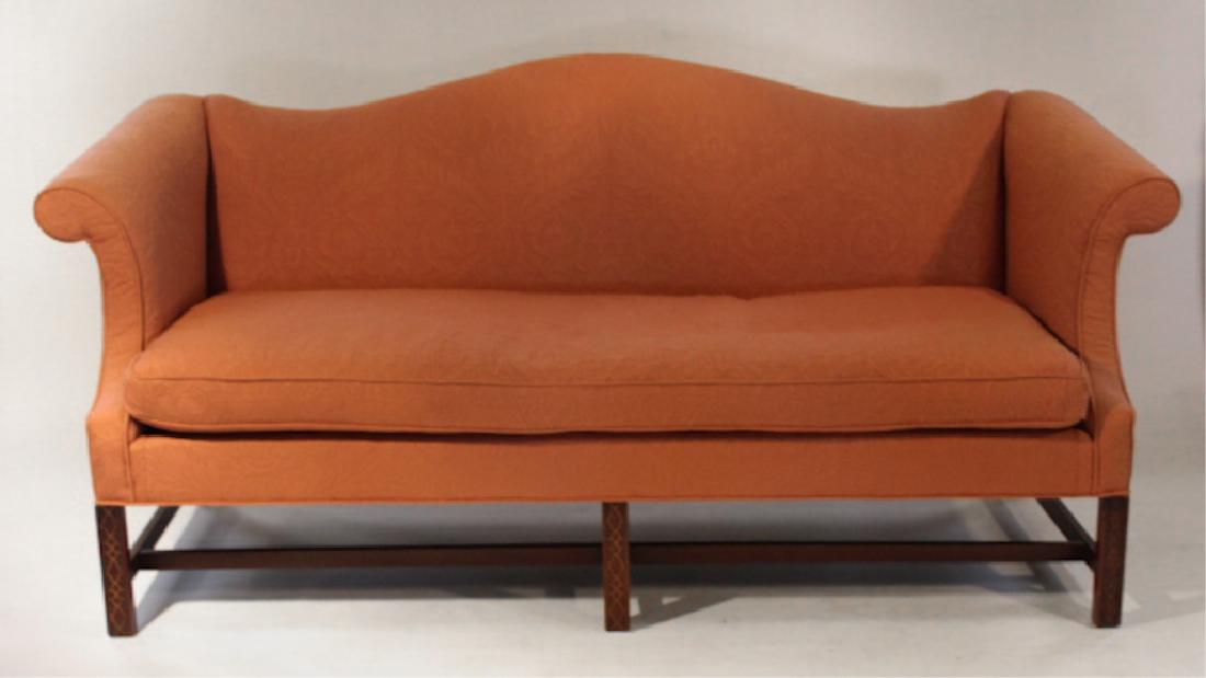 Bench Made Chippendale Style Camelback Sofa (1 of 2)