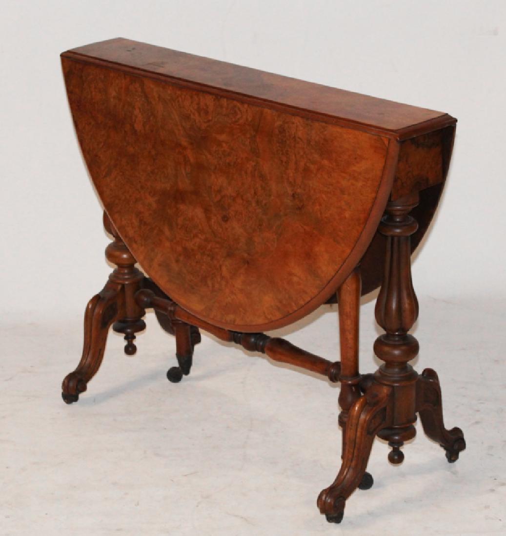 Renaissance Revival Walnut Drop Leaf Table (1 of 2)
