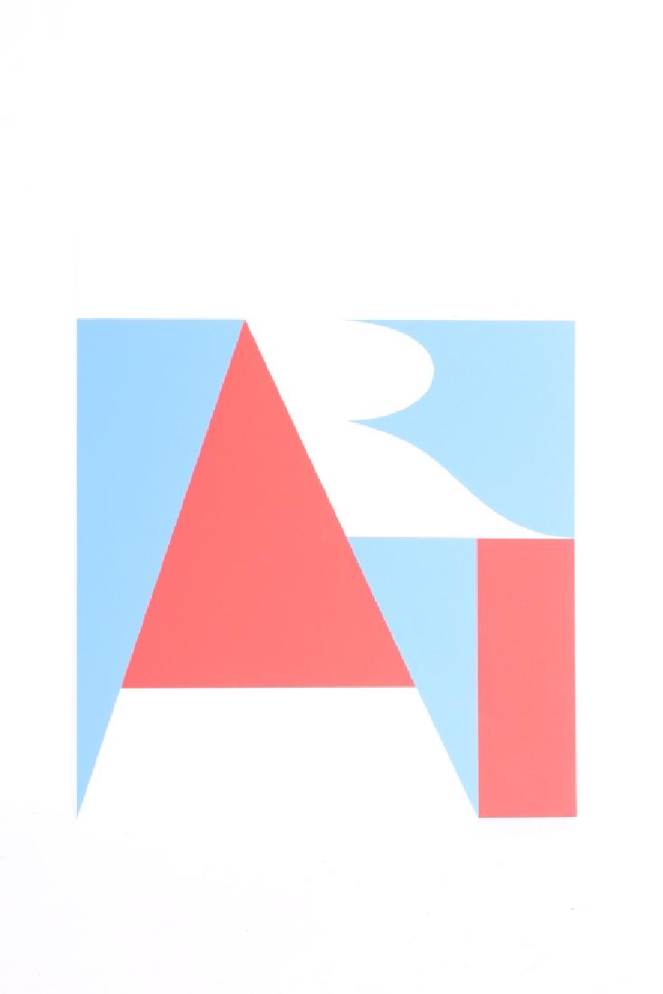 Robert Indiana: (America, b. 1928) Original pencil signed lithograph numbered 51/125. Titled ÒARTÓ. Pencil signed upper right and numbered upper left. Good condition throughout. H14" W11 3/4"