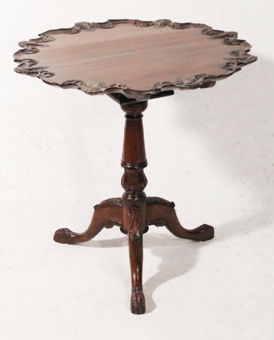 Colonial Revival Carved Tilt Top Tea Table (1 of 2)
