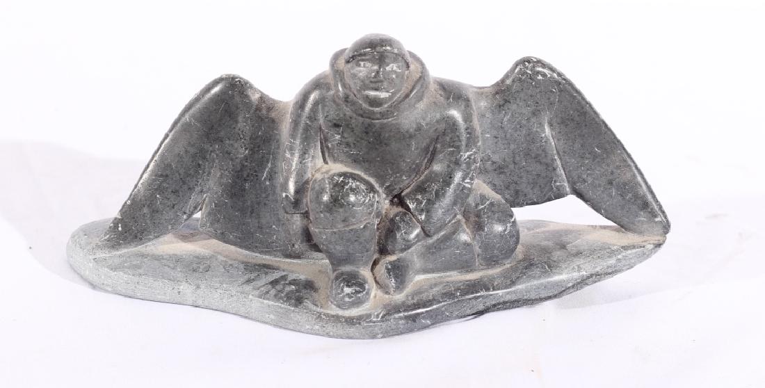 Isah Wind Spirit Eskimo Soapstone Figure Carving (1 of 3)