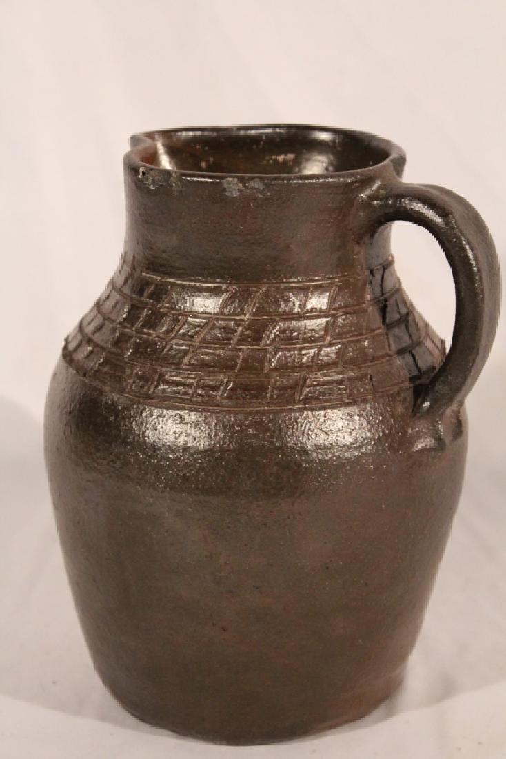 Antique Southern Stoneware Decorated Pitcher (1 of 1)