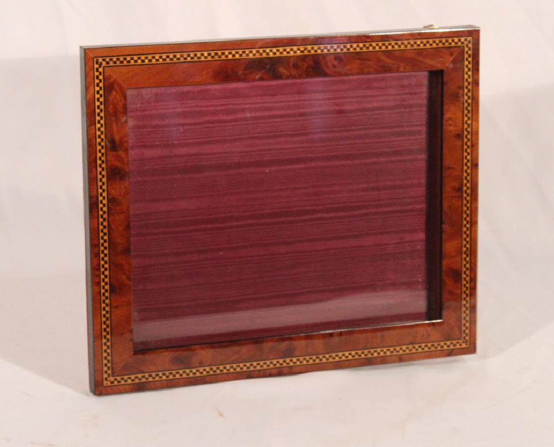 Edwardian Style Inlaid Mahogany Picture Frame: 20th century by Addison Ross, London. Excellent condition. H10" W12" Sold from the estate of Judy and Dale Firestone Thiel of Camden, South Carolina.