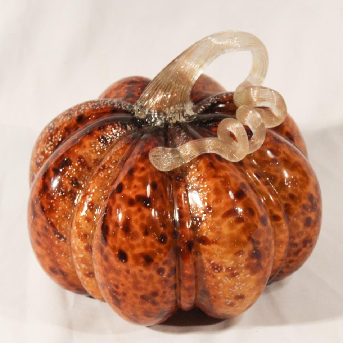 Murano Deco Blown Art Glass Pumpkin (1 of 1)