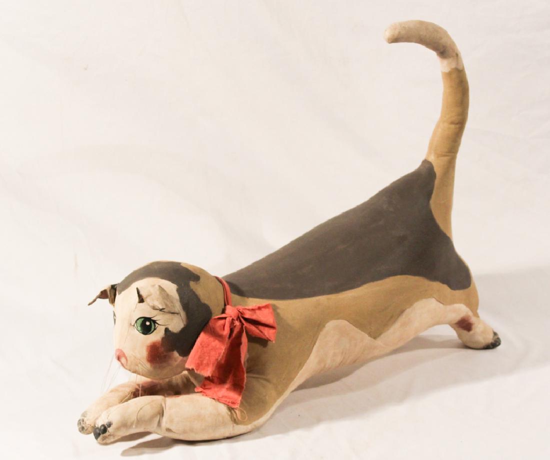 Handmade Painted Folk Art Cat Doll (1 of 2)