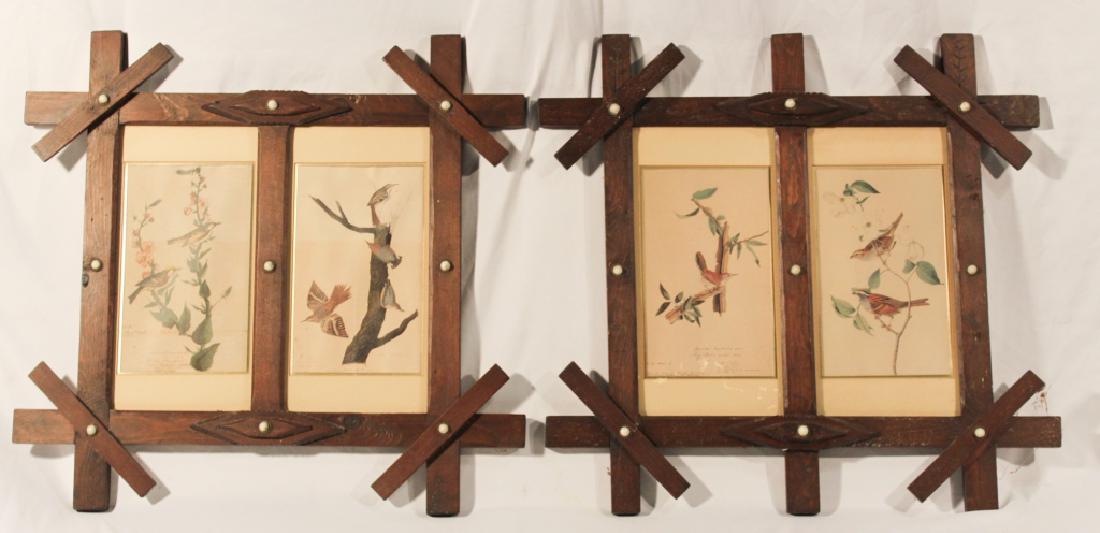 Pair American Antique Folk or Tramp Art Frames (1 of 3)