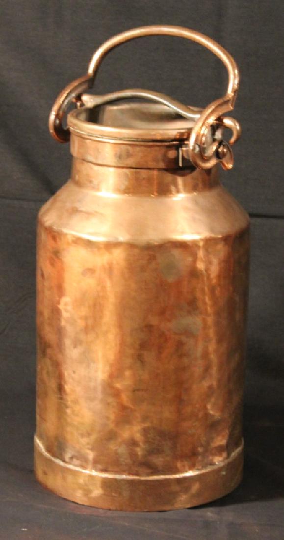 Interesting Antique Copper Handled Milk Jar (1 of 1)