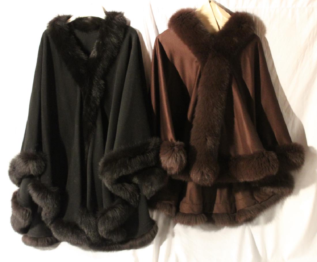 Two Deco Natural Mink Shaws: Medium. Very good condition. Sold from the collection of a private Ridge Spring South Carolina family.