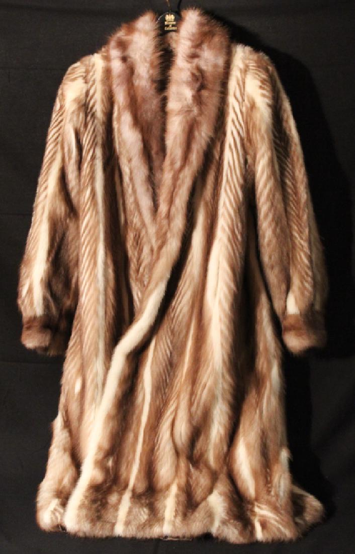 Deco Natural Tourmaline Mink Long Coat: Tall size. Very good condition. L46Ó Sold from the collection of a private Ridge Spring South Carolina family.