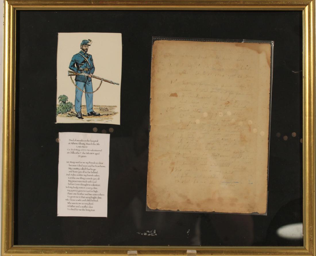 Civil War Memorial Handwritten Poem (1 of 1)
