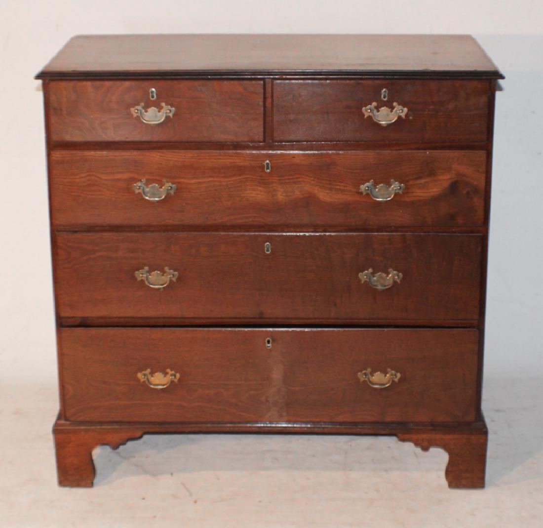 British George III Walnut Chest of Drawers (1 of 1)