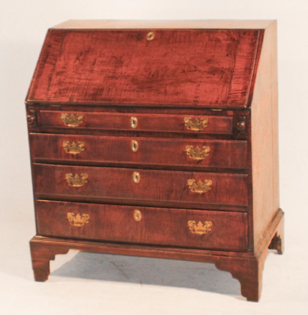 American Chippendale Tiger Maple Slant Front Desk (1 of 15)