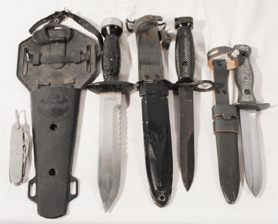 Collection Four Vintage Military Knives (1 of 1)
