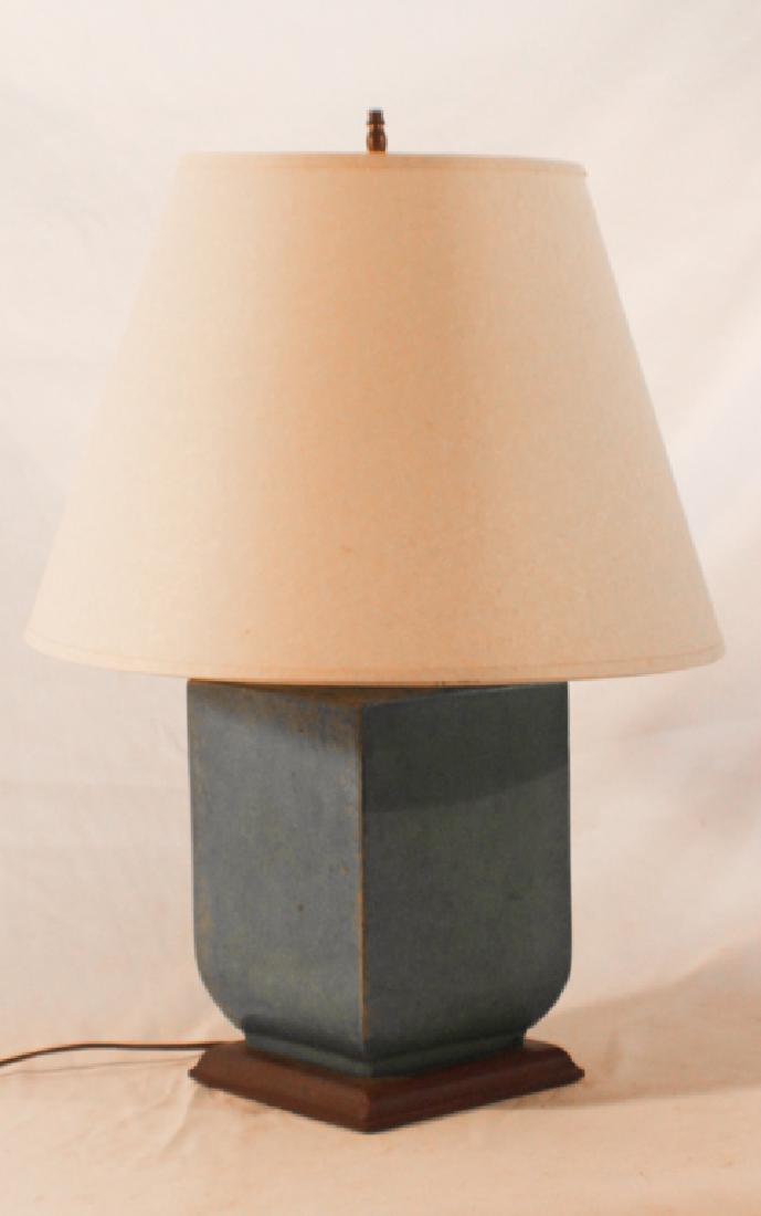 Vintage Arts & Crafts Glazed Pottery Table Lamp (1 of 1)
