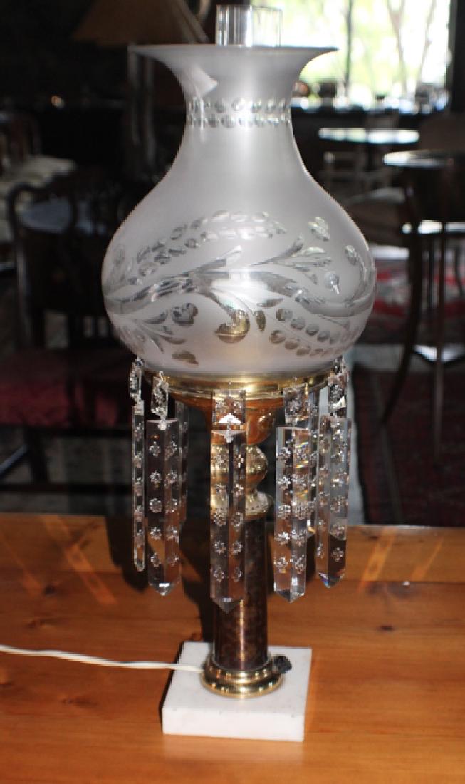 Antique Neoclassical Astragal Lamp (1 of 3)