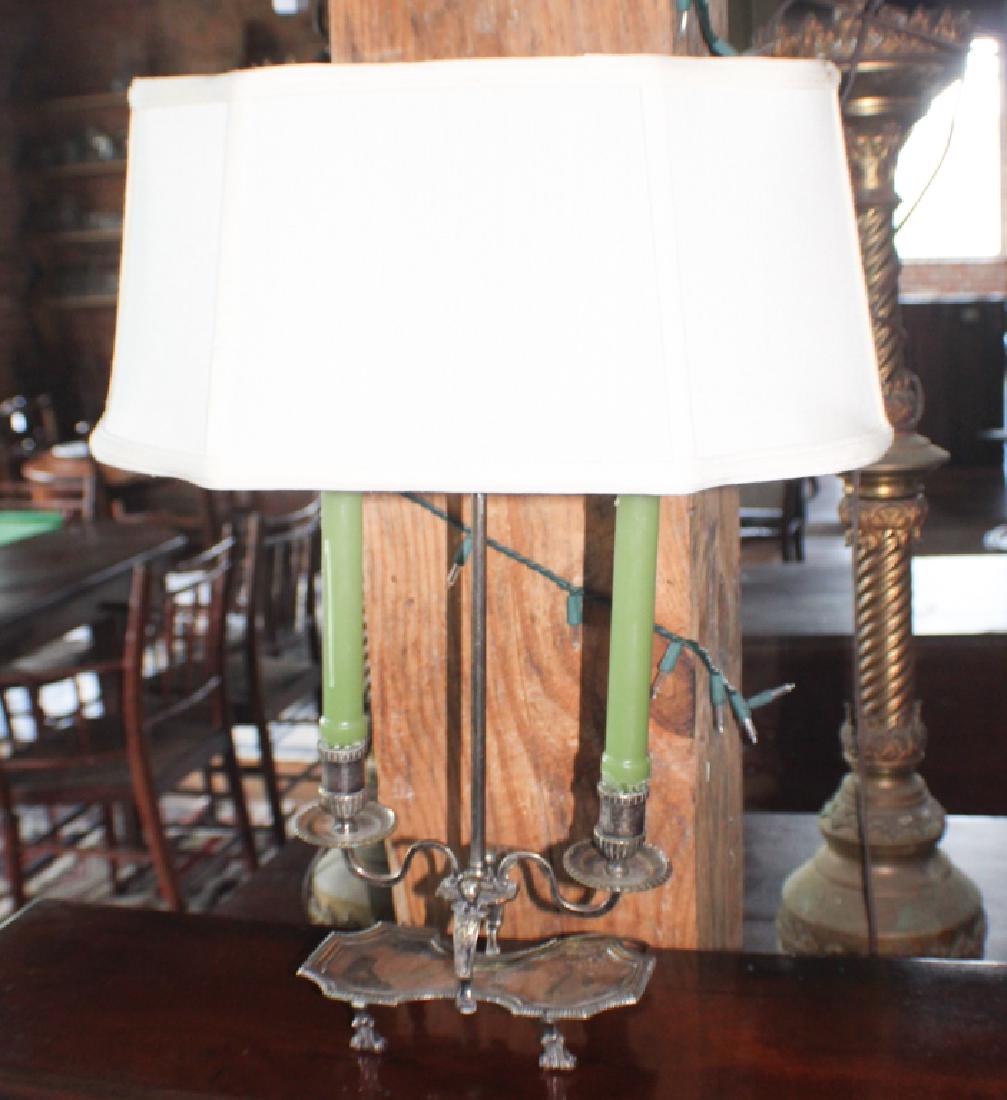 Antique Sheffield Plate Double Chamber Stick (1 of 3)