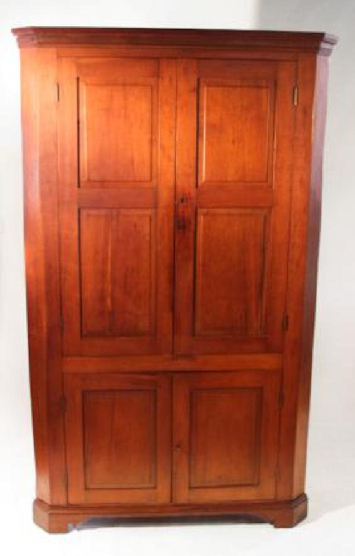 American Cherry Federal Corner Cabinet (1 of 3)