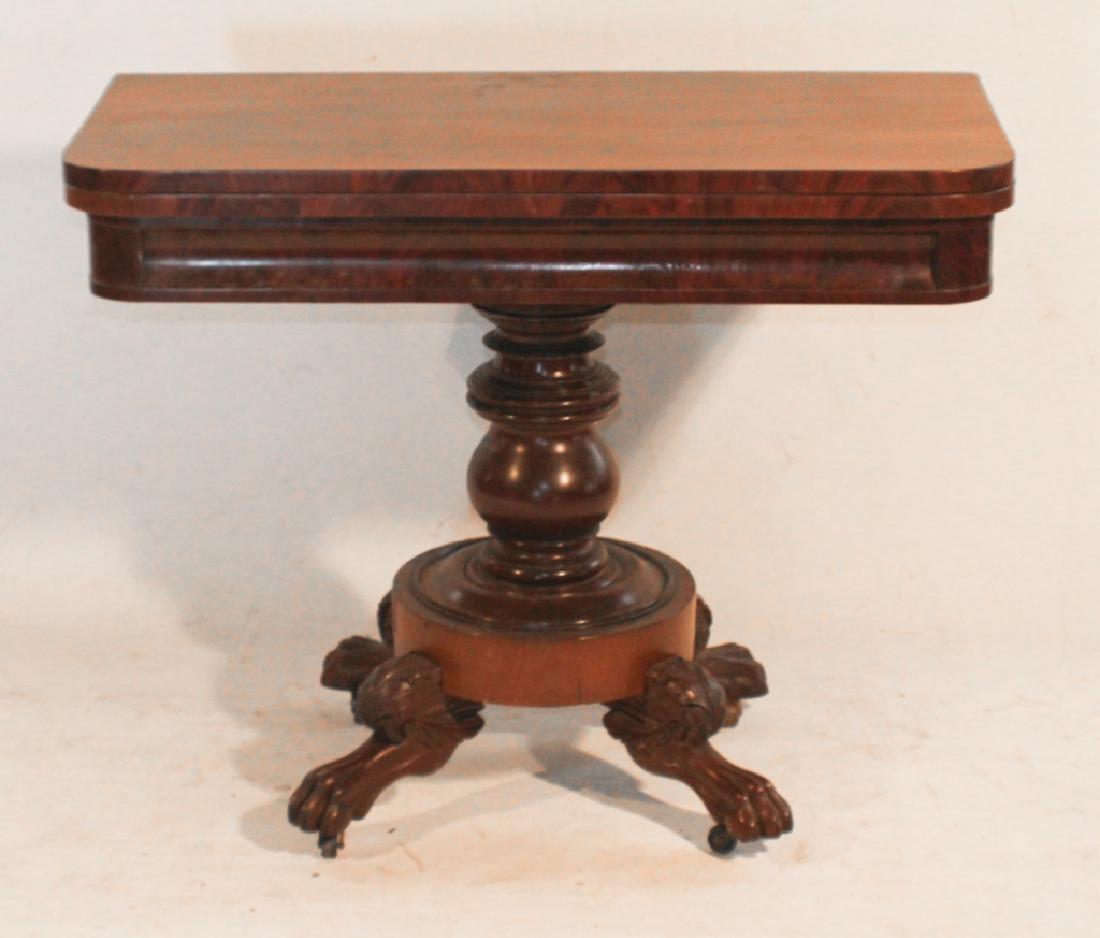 American Carved Mahogany Games Table (1 of 3)