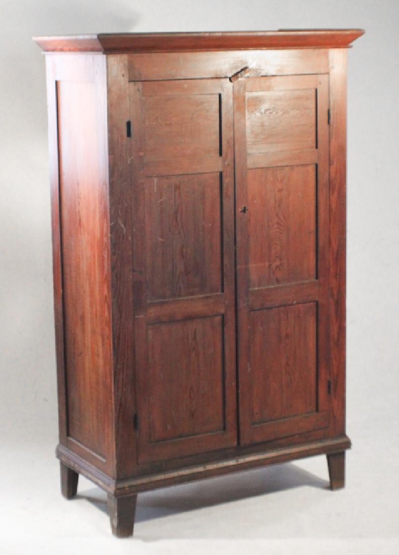Southern Yellow Pine Small Wardrobe or Cupboard (1 of 1)