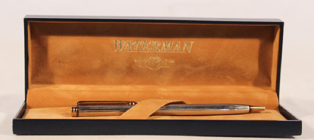 French Sterling Silver Waterman Cased Ink Pen: Ideal pen housed in original box. Good condition.