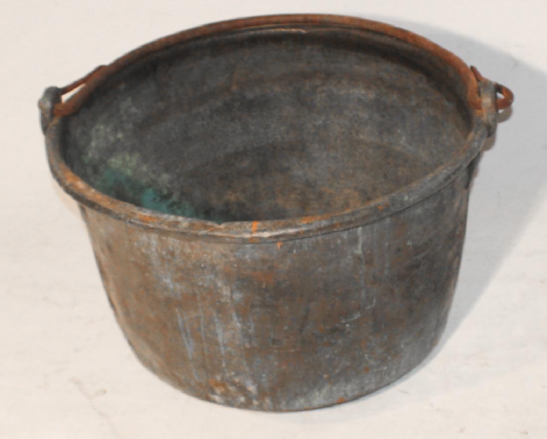 Early Wrought Iron and Copper Cook Pot (1 of 2)