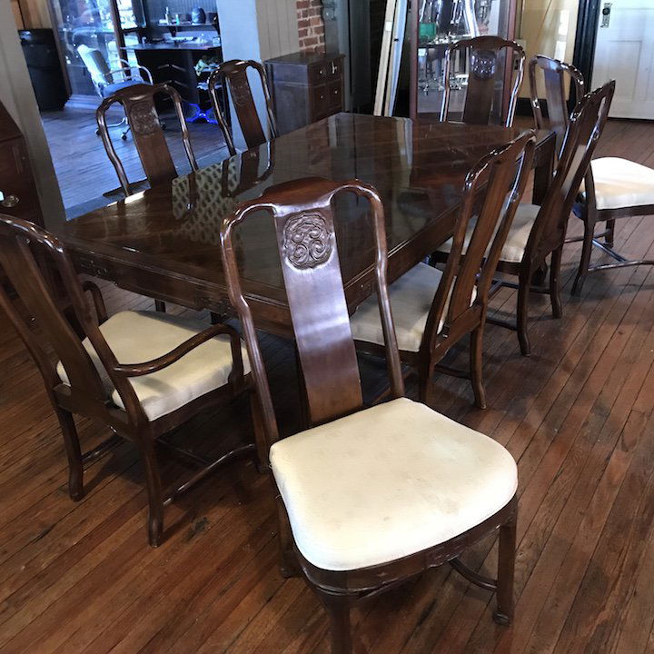Mid Century Asian Style Dining Table and Chairs Drexel (1 of 3)