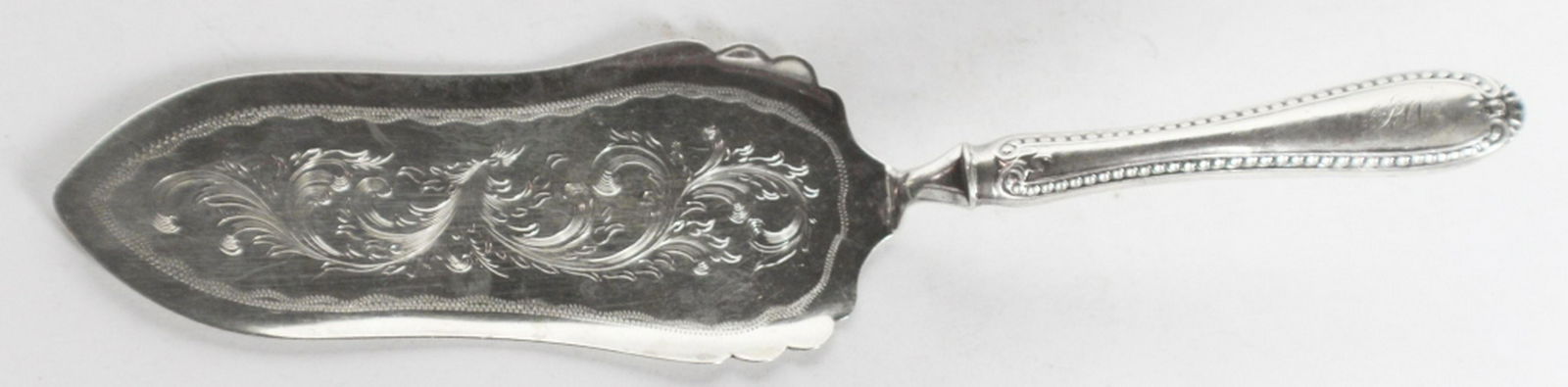American Coin Silver Chased Pie Serving Knife (1 of 3)