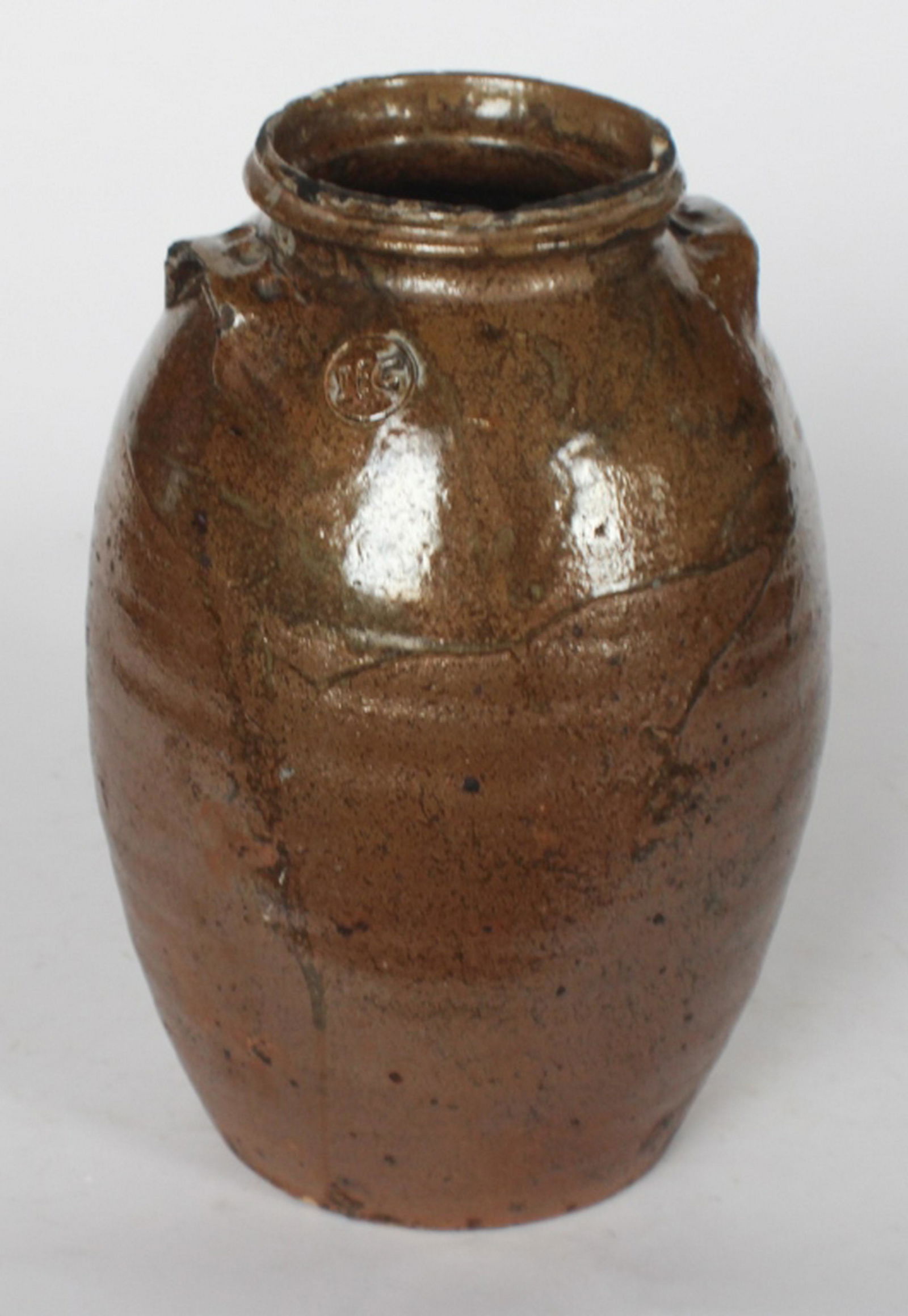 Rare Signed Stoneware Storage Jar by Issac E. Gay (1 of 4)