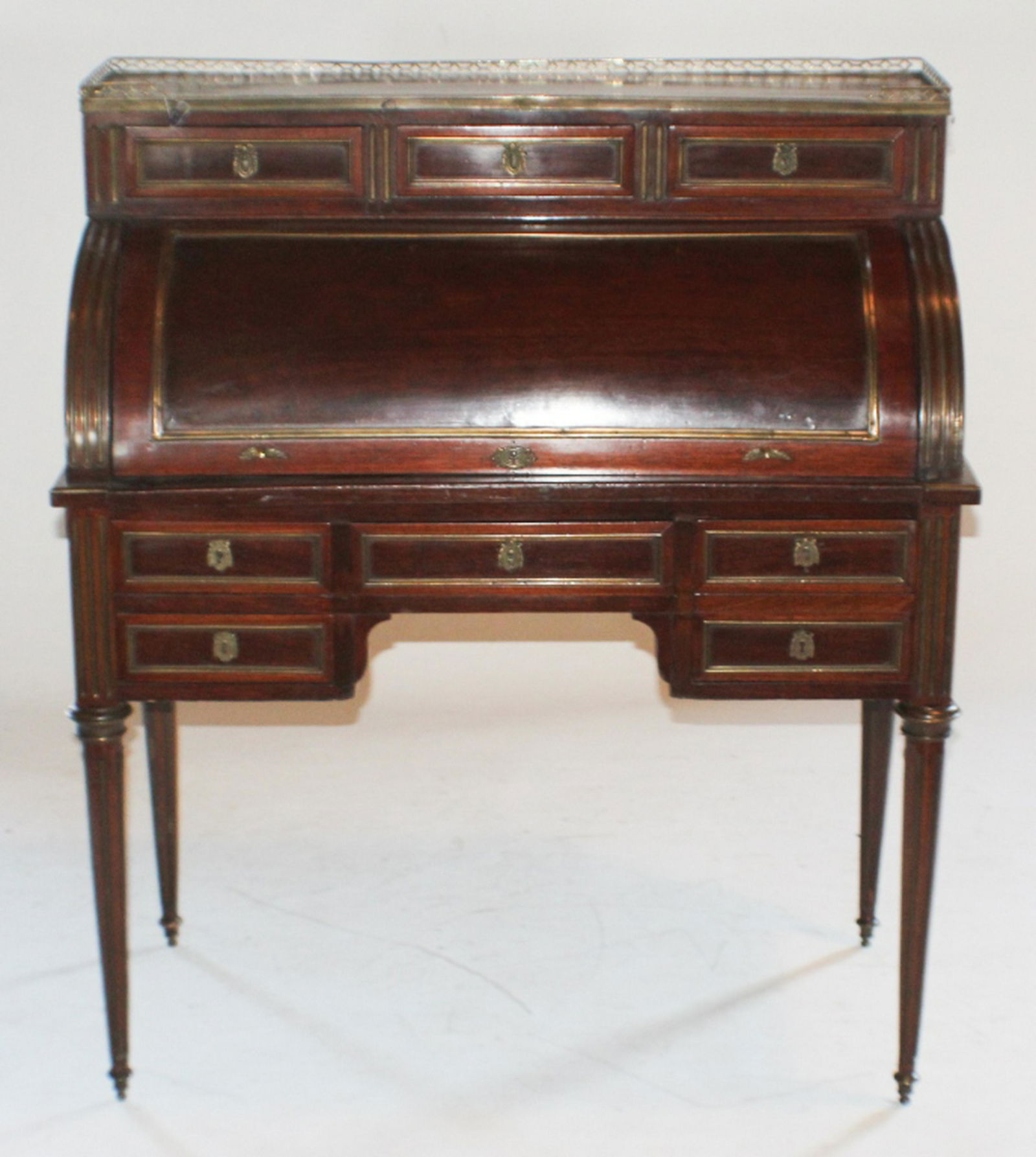 French Napoleon III Roll Top Cylinder Desk (1 of 5)