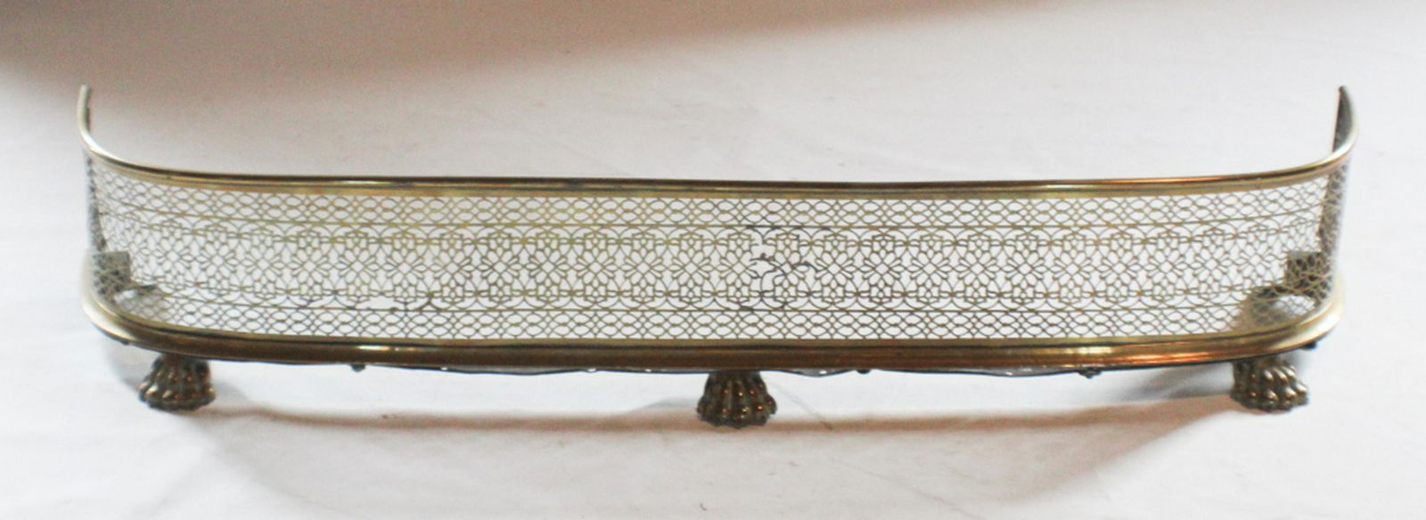 British Regency Pierced Brass Fire Fender (1 of 1)