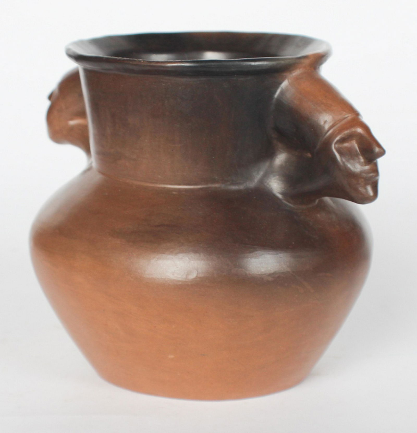 Catawba Pottery Chief Head Vase, Chief Bill Harris (1 of 3)