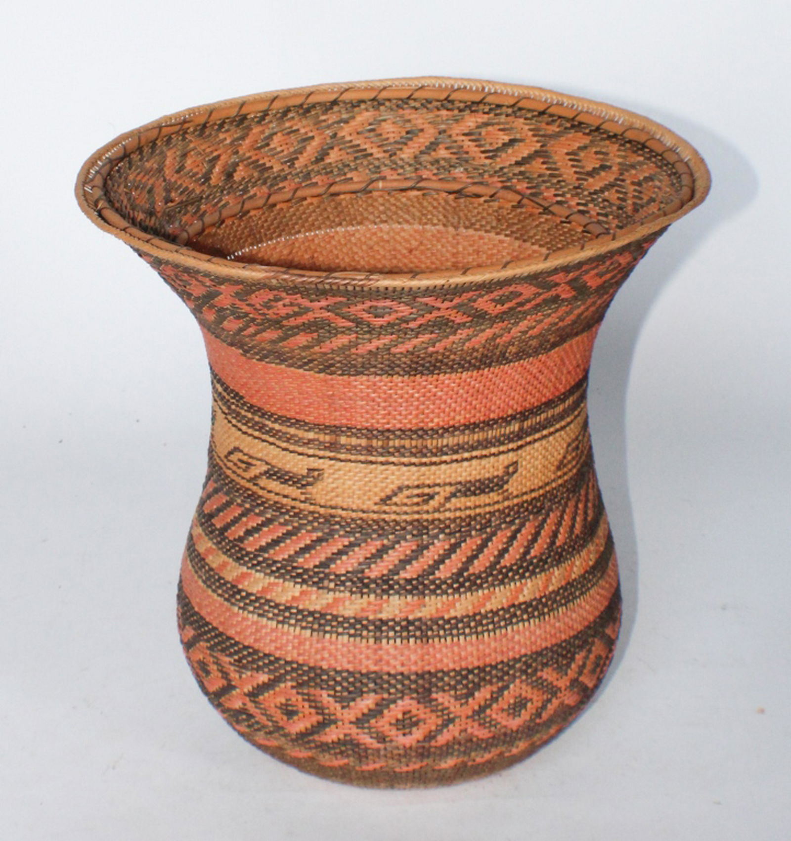 Interesting Woven Grass Basket (1 of 2)