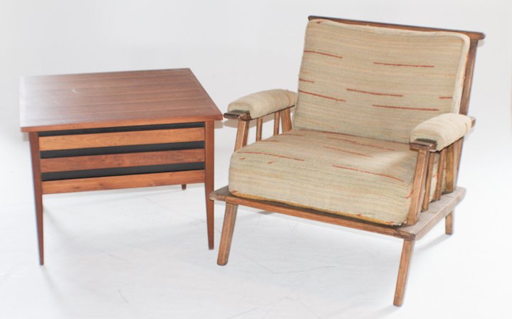 Mid Century Modern Teak Easy Chair & Side Table (1 of 8)