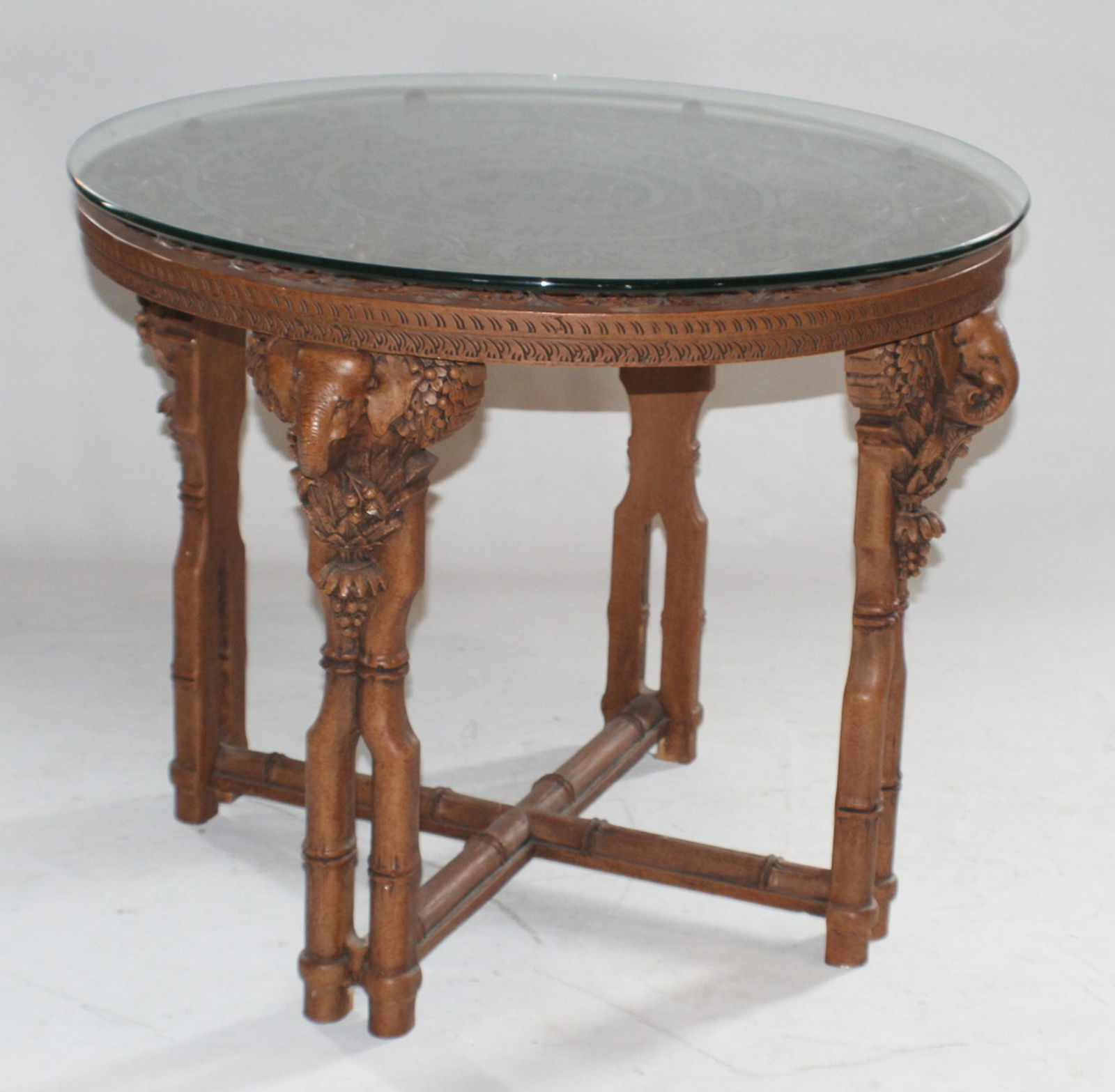 Interesting Carved Indian Breakfast Table (1 of 5)