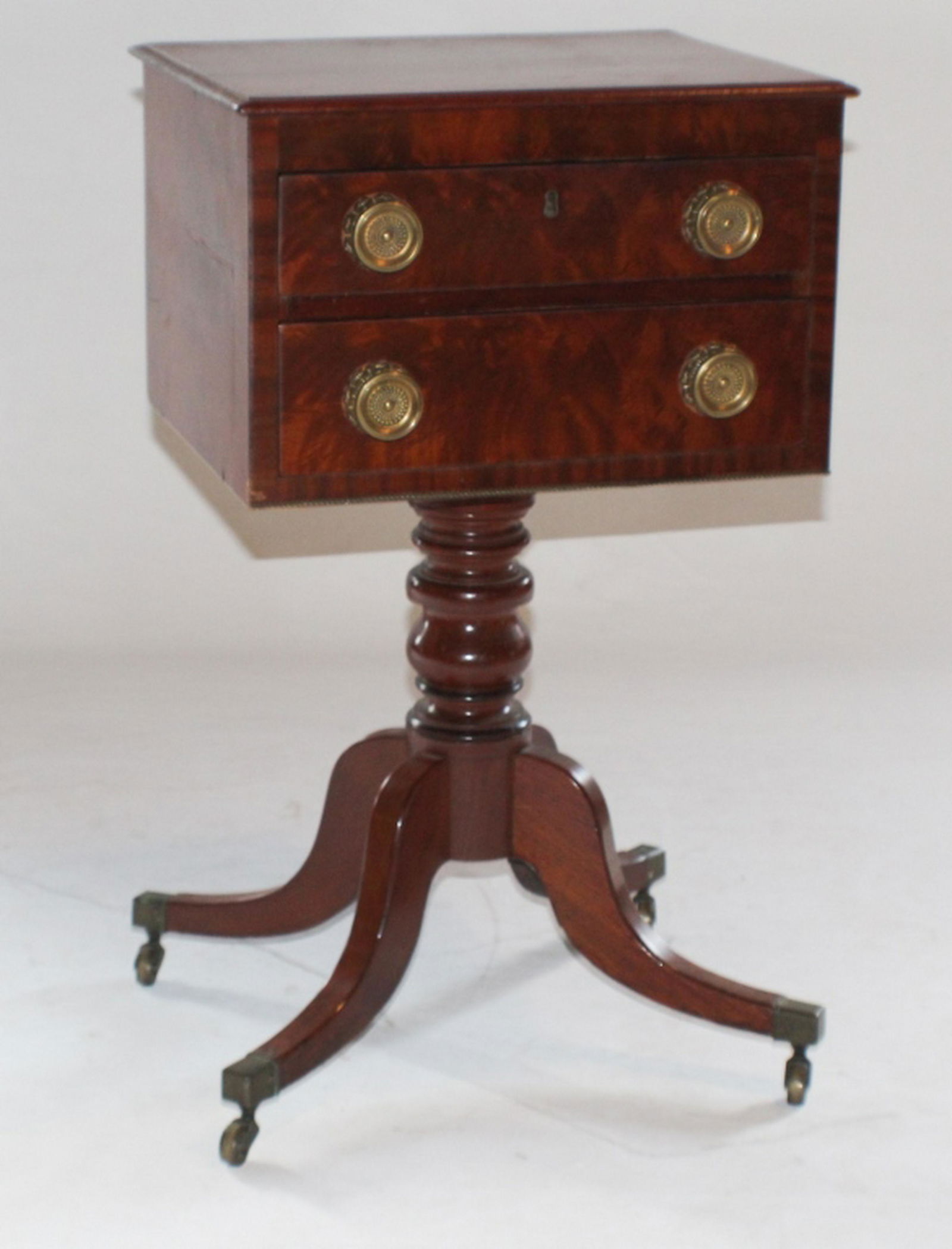 American Classical Figured Mahogany Side Table (1 of 12)