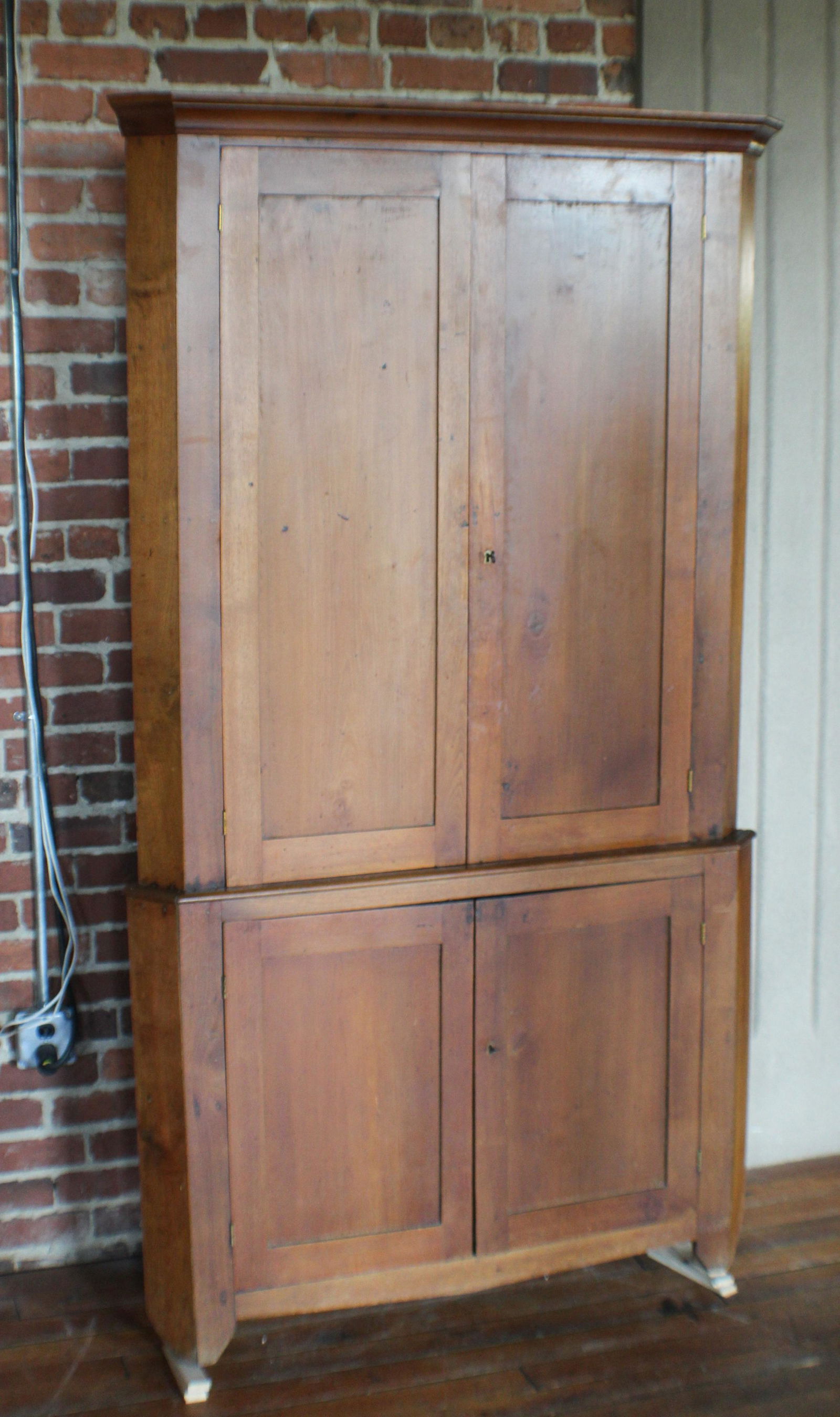 Likely Southern Walnut Federal Corner Cabinet (1 of 3)